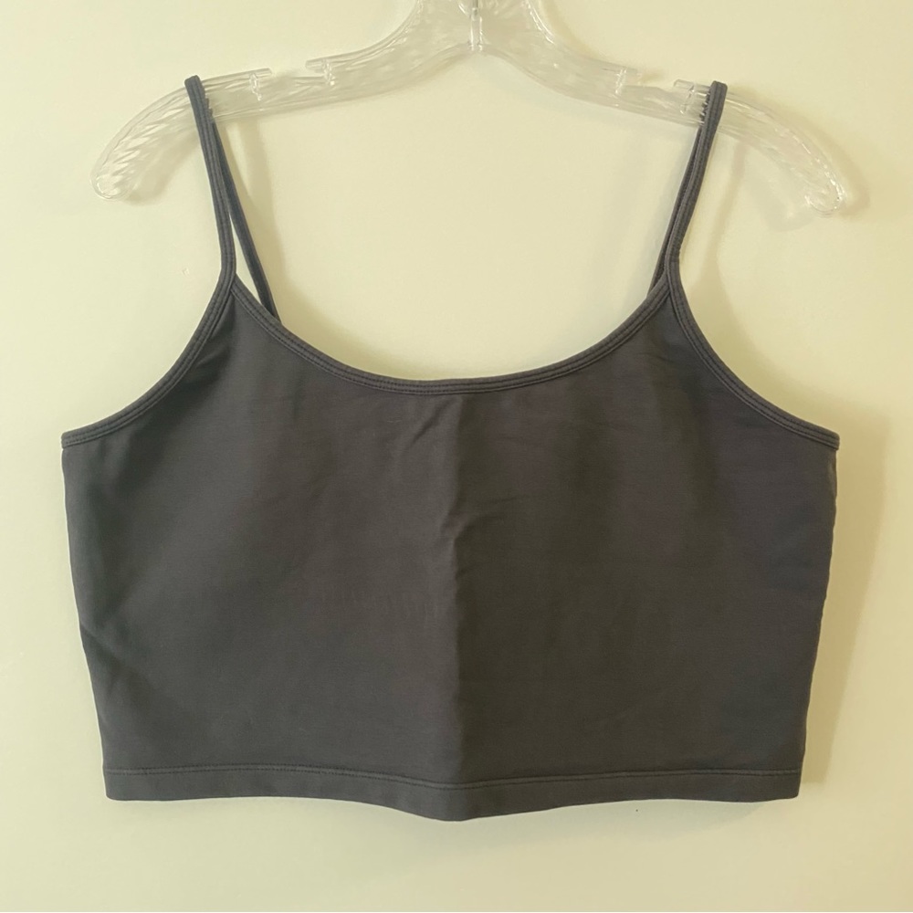 Lou & Grey Cotton Spandex Crop Top, Size Large